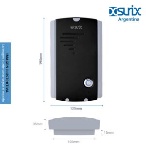 FRENTE LINEA COMPAC IP ACCESS SURIX 1 PULSADOR - Vista 4